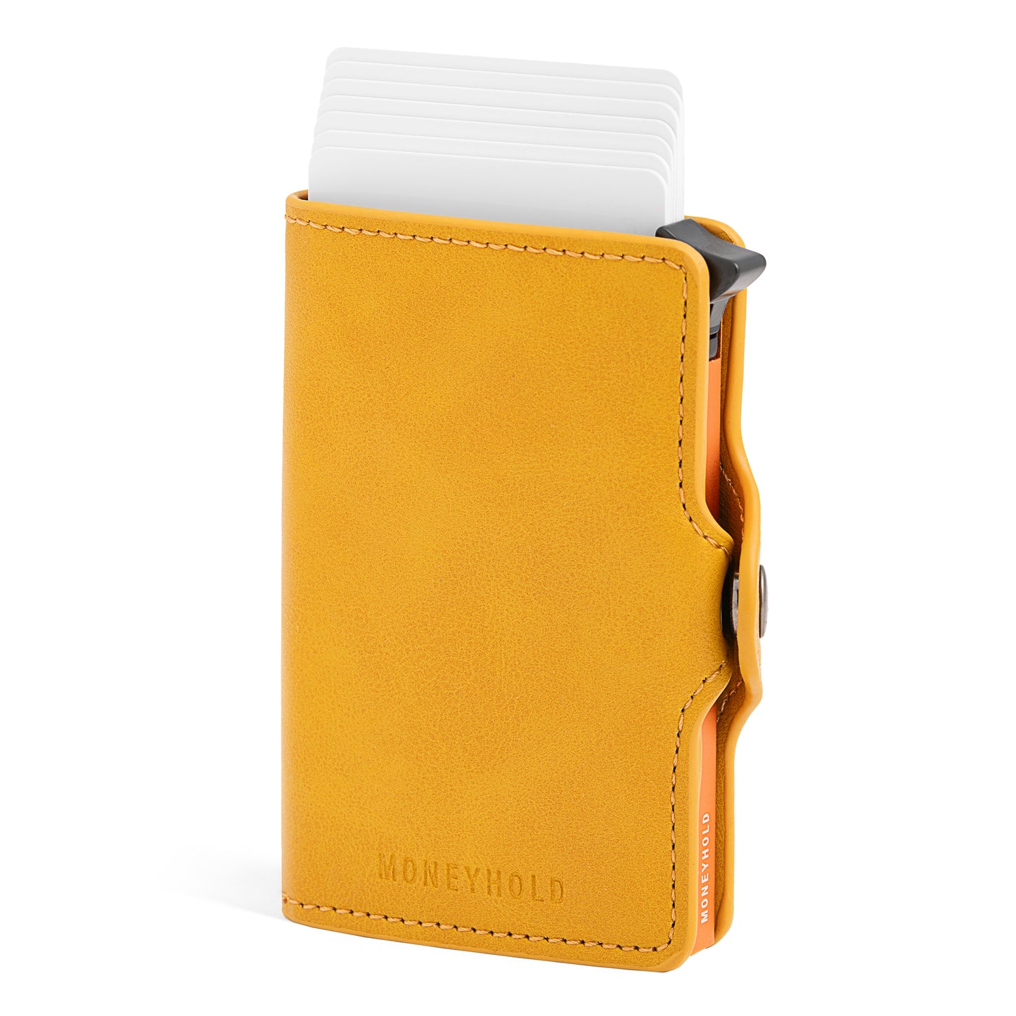 Porta Carte di Credito - Linea Smart / Giallo - Arancio con Zip per Monete