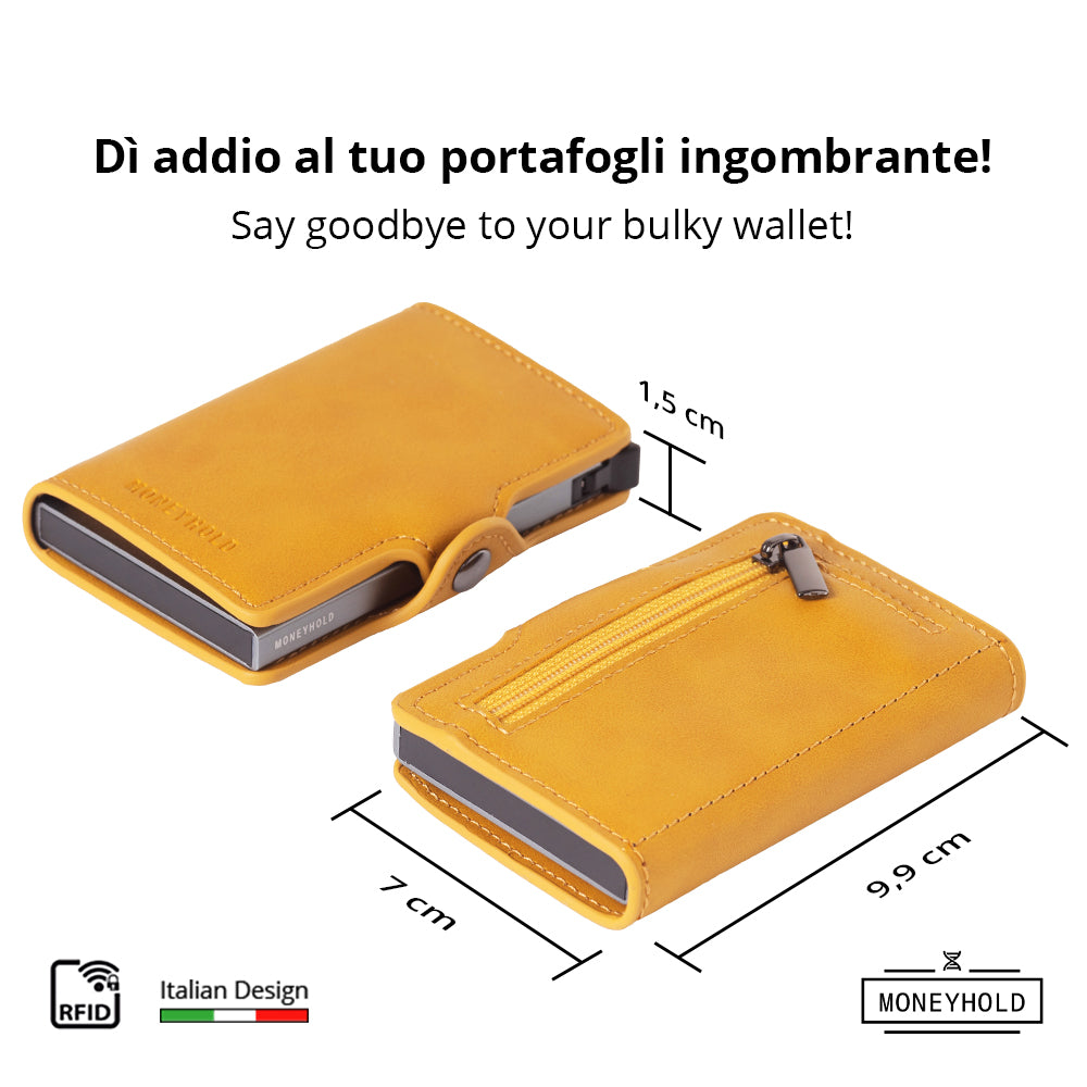 Porta Carte di Credito - Linea Smart / Giallo Ocra