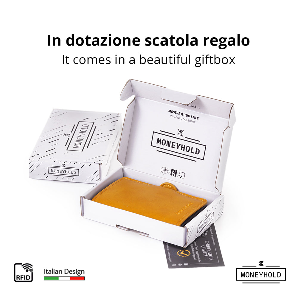 Porta Carte di Credito - Linea Smart / Giallo Ocra