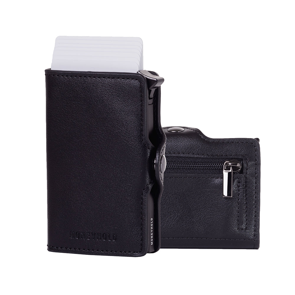 Porta Carte di Credito - Linea Smart - Carbon Nero/Nero