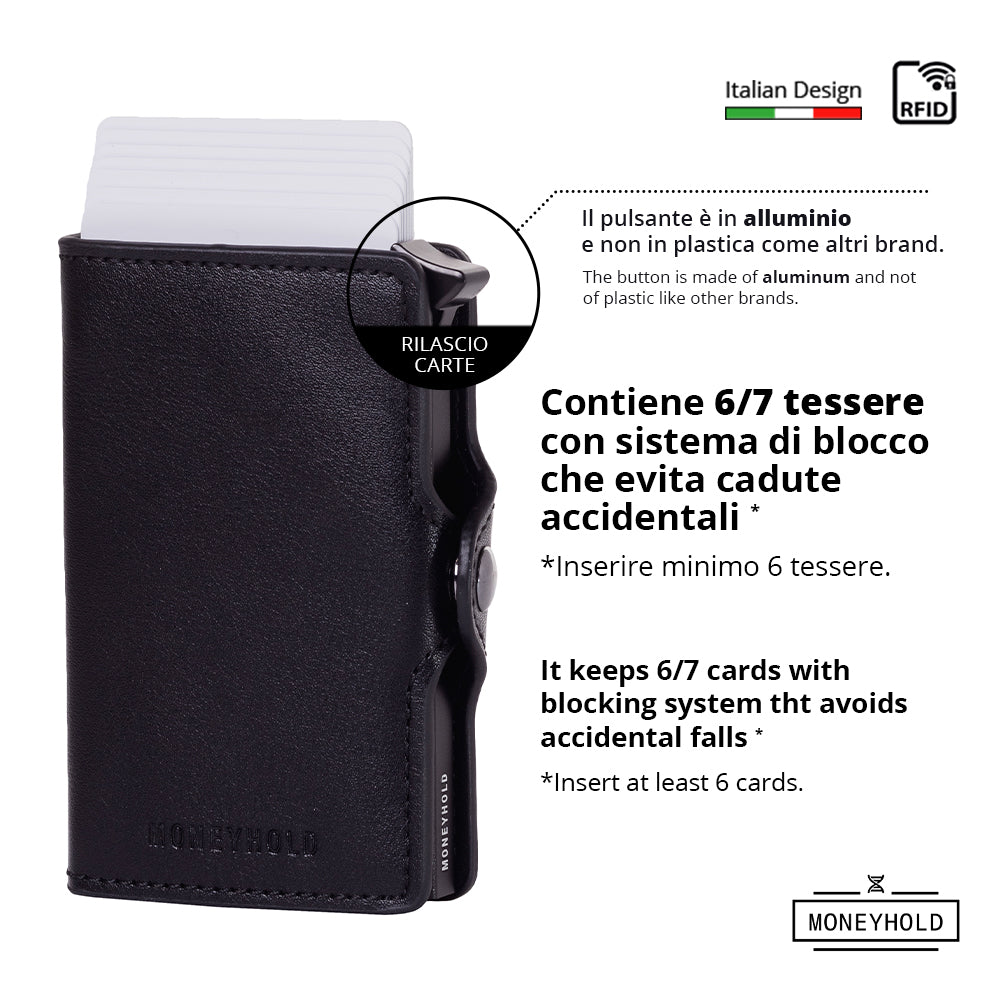 Porta Carte di Credito - Linea Smart / Nero Classico