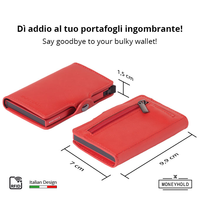 Porta Carte di Credito - Linea Smart / Rosso